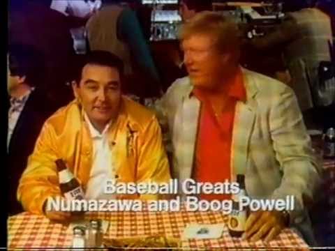 1981 Boog Powell Baltimore Orioles Miller Lite Beer Commercial Numazawa