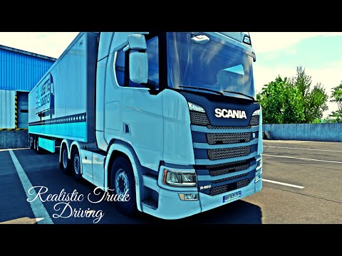 Ultra Settings Foggy Weather Start White Scania R450 Truck Driving Euro Truck Simulator 2 Gameplay