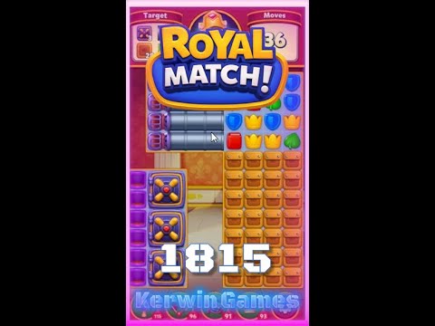 Royal Match Level 1815 - Hard Level - No Boosters Gameplay