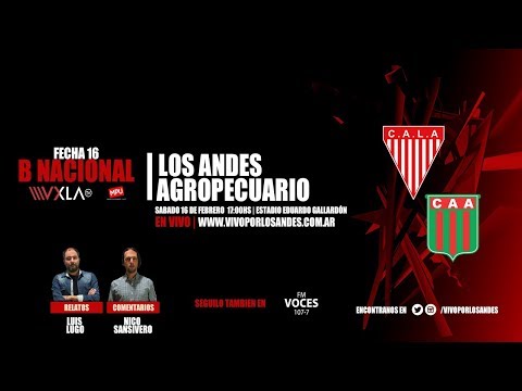 Fecha N° 16 - Los Andes vs A. Agropecuario - B NACIONAL 2018/19