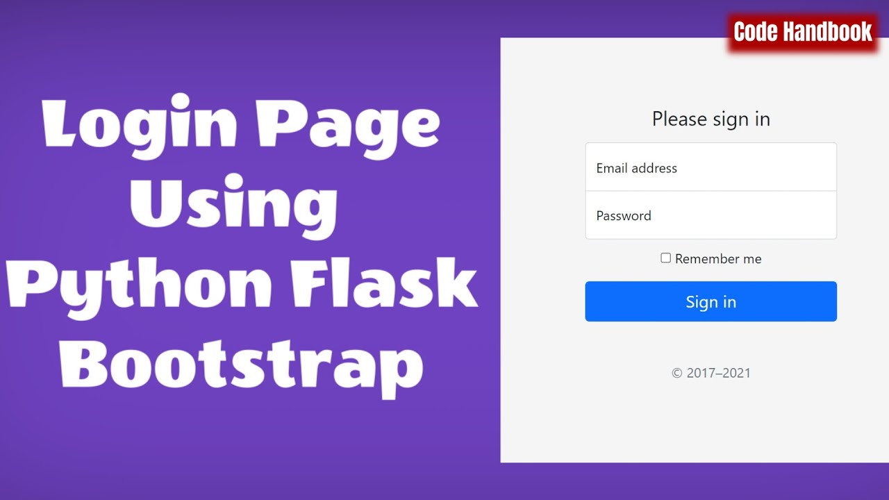 Learn Python : Create Login Page Using Python Flask & Bootstrap | Render Template | Static Files