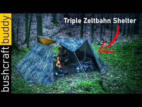 Fire Heated Shelter | 3x Bundeswehr Zeltbahn