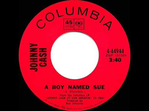 1969 HITS ARCHIVE: A Boy Named Sue - Johnny Cash (a #1 record--‘bleeped’ mono 45 single version)