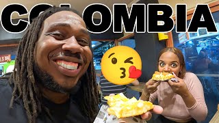 Kissing Colombian Date In Downtown Medellin Colombia