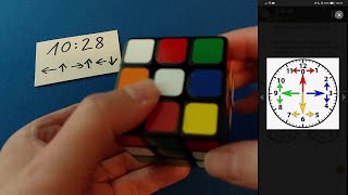 Set the time with the cube