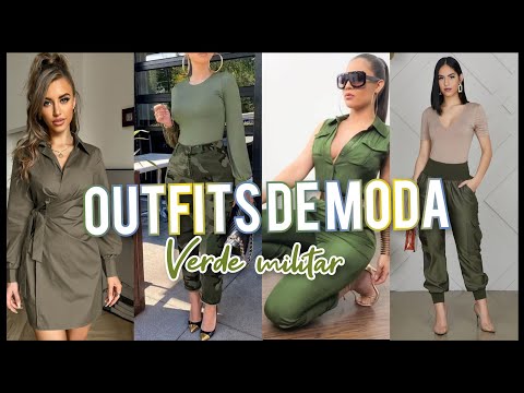 OUTFITS DE MODA MUJER verde militar💚 #outfit #ideasoutfits #moda #tendency #atuendos #outfitoftheday