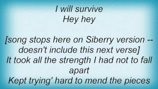 Jane Siberry - I Will Survive Lyrics