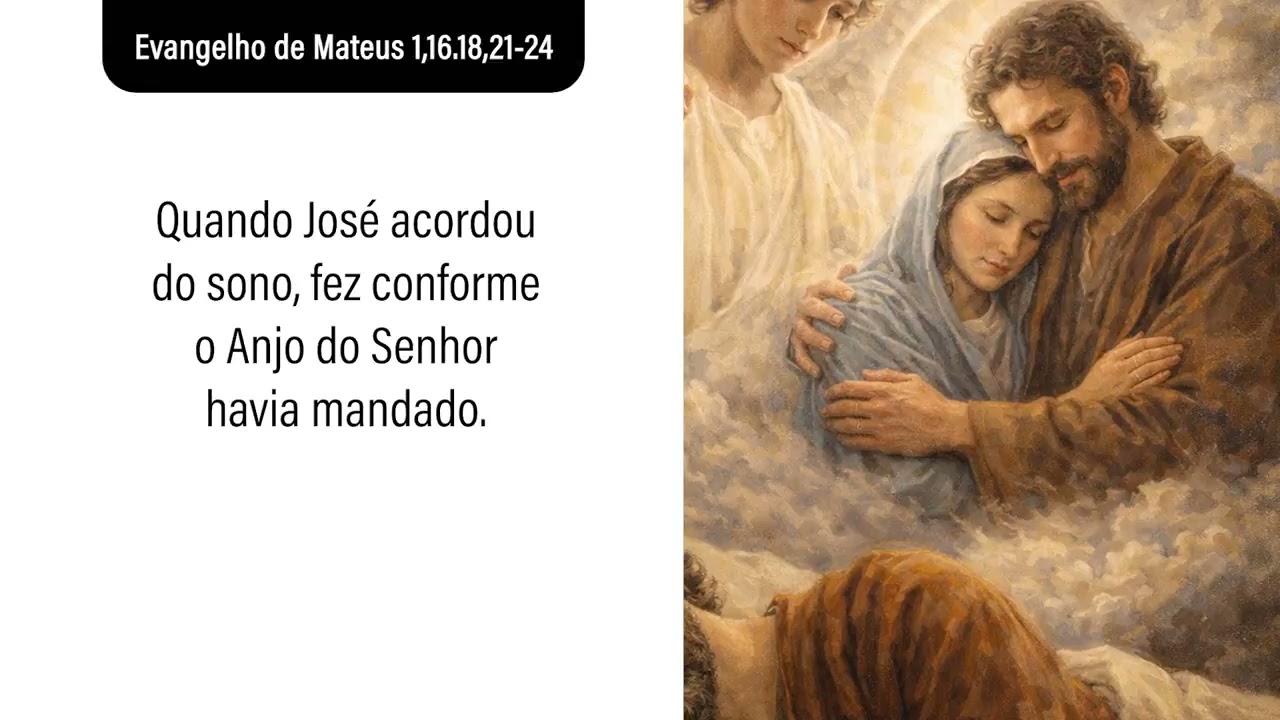 José nos ensina a aceitar os planos de Deus, mesmo sem entender...👇🏻#SãoJosé #EvangelhodeHoje