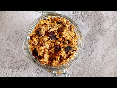 Banana Granola l Dairy Free and Refined Sugar Free Granola Recipe - Flavours Treat