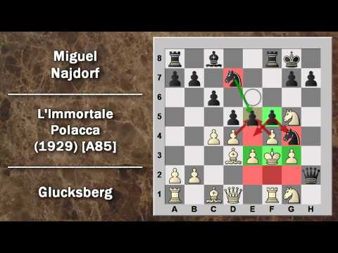 Partite Commentate di Scacchi 38- Glucksberg vs Najdorf - L'Immortale Polacca - 1929 [A85]