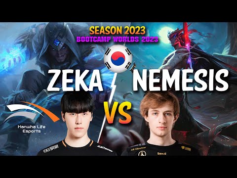HLE Zeka vs Nemesis - Zeka SYLAS vs Nemesis YONE Mid - Patch 13.22 KR Ranked