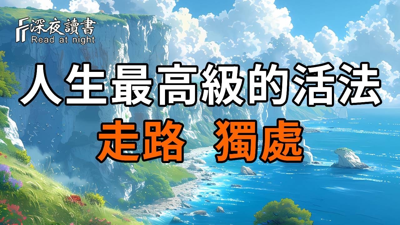 人生最高級的活法：走路、獨處！看懂後，生活從此不同【深夜讀書】#人生感悟 #正能量 #情感 #晚年幸福 