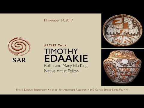 Artist talk, SAR’s 2019 Rollin and Mary Ella King Native artist fellow, Zuni potter Timothy Edaakie