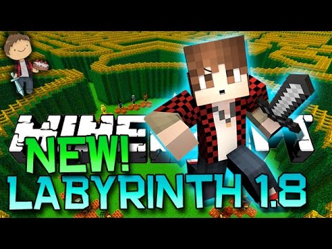 Minecraft NEW 1.8 Mini-Game: LABYRINTH RANDOM MAZE MOD w/Mitch & Friends!