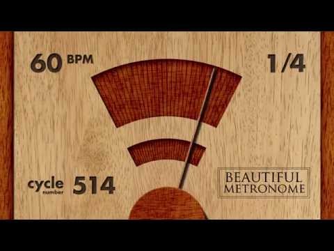 60 BPM 1/4 Wood Metronome HD