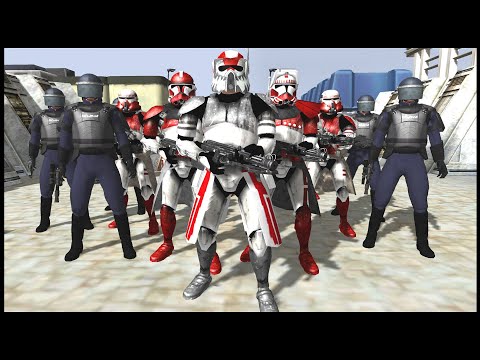 Coruscant Guards Ambushed in the Streets!? - Men of War: Star Wars Mod Battle Simulator