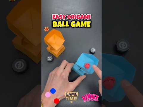 Origami Easy Paper Ball Games To Play Toy Craft Tutorial #papergames #origami #origamicraft #shorts
