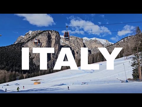 ITALY 🇮🇹 Costabella Dantercëpies Skiing Selva di Val Gardena