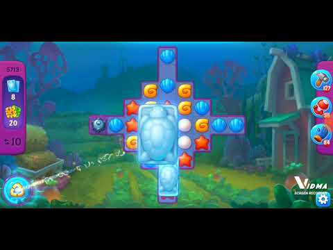 Fishdom. 5713 super hard level no boosters and diamonds. 15 moves