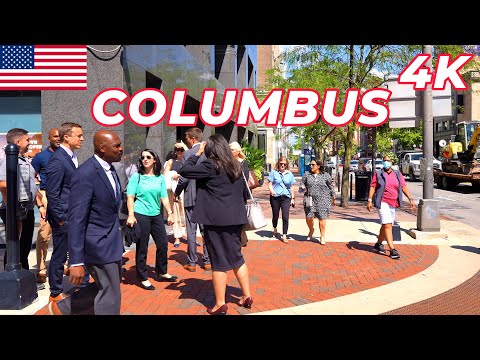 Iconic Street Walk in Columbus, Ohio 4K