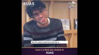 Download lagu Let's hear from Anas, who is studying at KUAS. mp3
