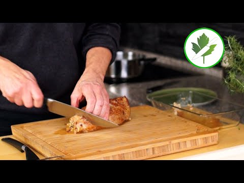 Gefülltes Schweinefilet mit Champignons / Duxelles