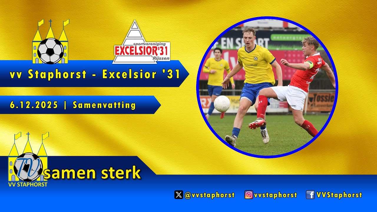 Staphorst vs Excelsior 31 Match Highlights and Recap