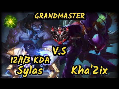 GOG Pride (SYLAS) vs KHA'ZIX - 12/1/3 KDA JUNGLE GAMEPLAY - EUW Ranked GRANDMASTER