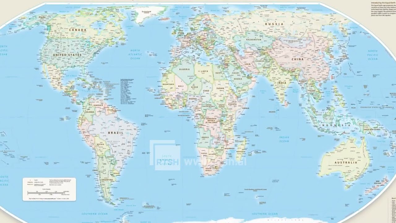 Ndryshon harta e botës, OKB miraton projeksionin hartografik “Equal Earth”