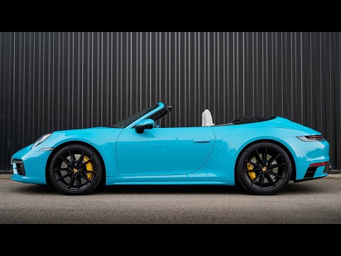 Porsche 992 CARRERA S CABRIOLET Bleu Miami - Wack Automobiles (4K)