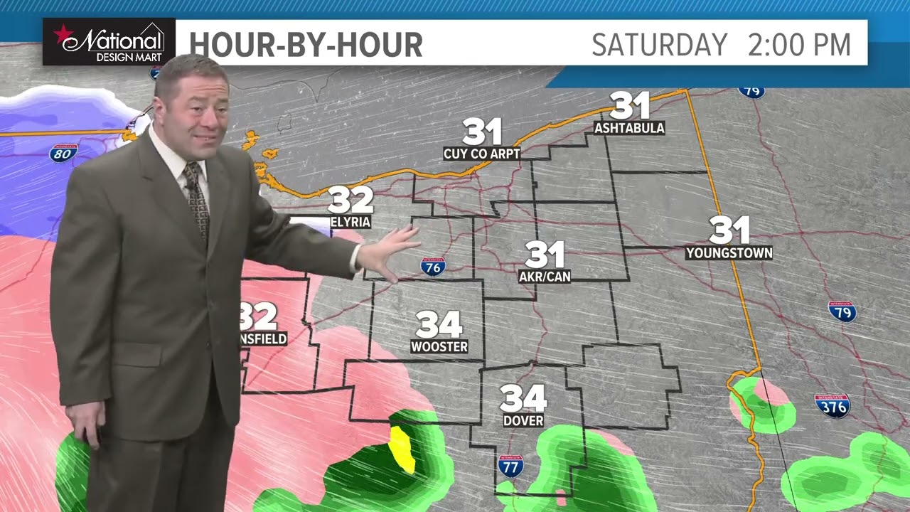 Cleveland area Weather Impact Alert forecast: Snow, sleet and freezing rain Saturday