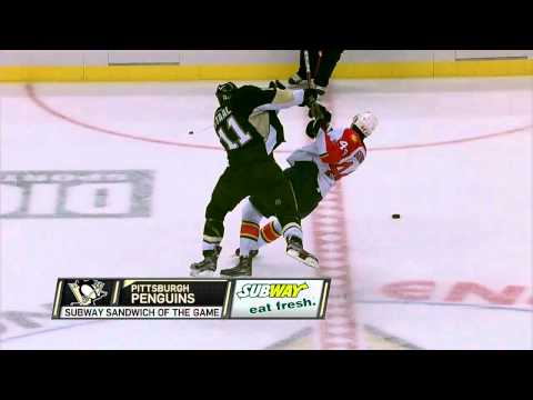 Jordan Staal nails Erik Gudbranson [HD]