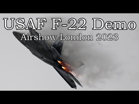 USAF F-22 Demo Team in 4K - Airshow London - 2023-09-10.