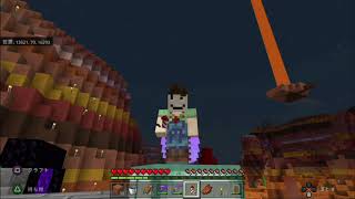 素人マイクラ実況＃452　火の呼吸　火柱　拠点の目印立ててみた