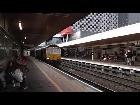 GBRf Class 66 blasting through Coventry at speed - 03/10/2022