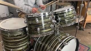 Video thumbnail for 1970s Ludwig Standard S-320 Avocado Strata Drum Kit by Hawthorne Drum Shop