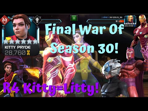 Rank 4 Kitty Is Litty! Final War Of Season 30! Full Path 9+War Boss! - Marvel Contest of Champions