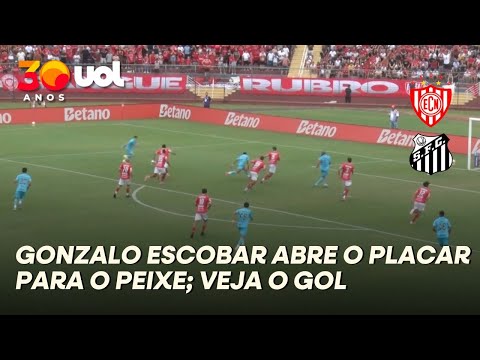 SANTOS ABRE O PLACAR CONTRA O NOROESTE; VEJA O GOL DE GONZALO
