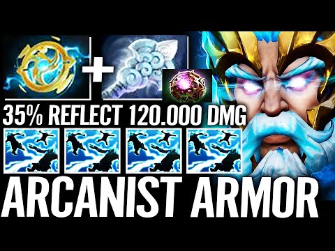 🔥 120.000 DMG Arcanist Armor + Wind waker ZEUS — 37% DMG REFLECT Hard Game vs Techies Dota 2 Pro