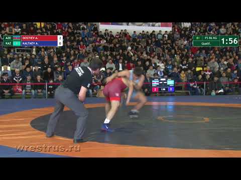 Аланы-2017. в.б. 86 кг. Александр Гостиев (Азербайджан) - Адилет Калтаев (Казахстан). Квал.