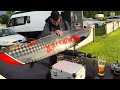 super fast hjk big monster f3s rc plane teampilot rene🔥 16s evening flight airport mfg bubesheim🚀