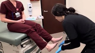 ASMR Head to Toe Assessment Barefoot Woman