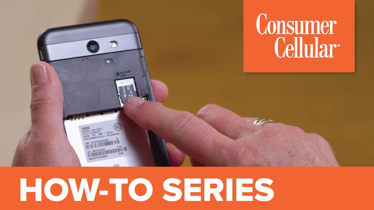 Samsung Galaxy J3: Removing the SIM Card, Battery, & SD Card (8 of 8) | Consumer Cellular
