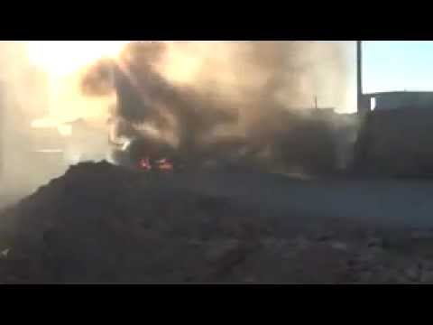 رصد اشتعال آليات قوات النظام بعد استهدافها من قبل كتيبة الزبير بن العوام أثناء صد محاولات النظام التقدم داخل مدينة حريتان