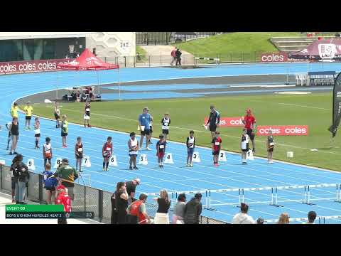 U10 Boys 60m Hurdles Heat 3: 2022-23 State Combined Events Championships - Saturday