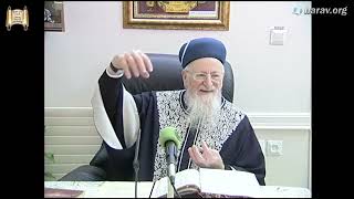 אהבת ישראל ודיני קריאת שמע - פרשת וארא תשס"ח - מרן הרב מרדכי אליהו (הרב מרדכי אליהו זצ"ל) - התמונה מוצגת ישירות מתוך אתר האינטרנט יוטיוב. זכויות היוצרים בתמונה שייכות ליוצרה. קישור קרדיט למקור התוכן נמצא בתוך דף הסרטון