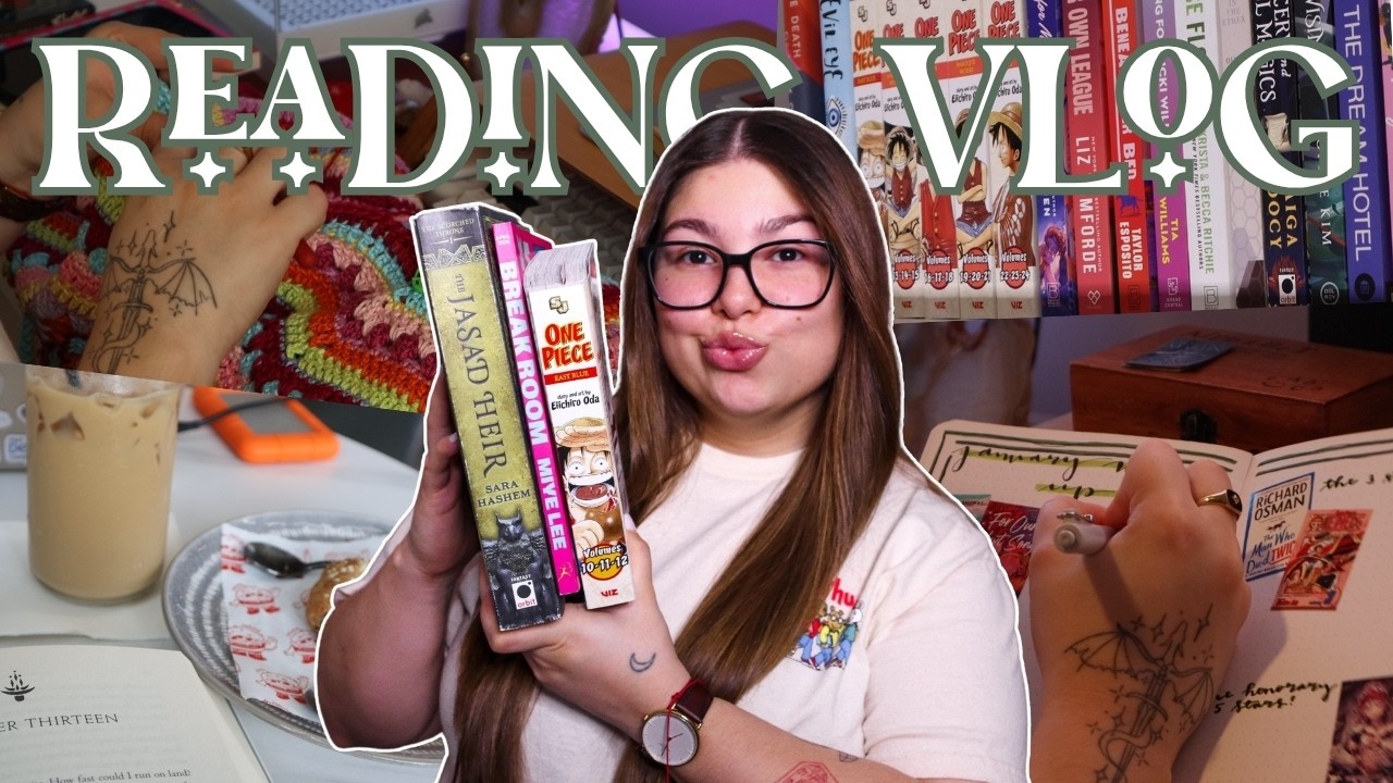READING VLOG | reading the jasad heir, updating my reading journal, crochet projects, & a book haul