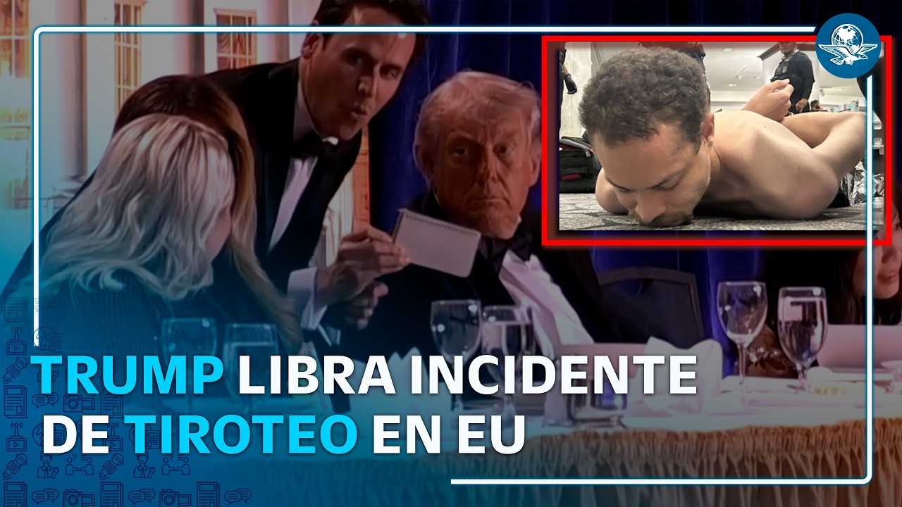 Caos en la cena de corresponsales de Trump; desalojan al presidente por incidente de tiroteo