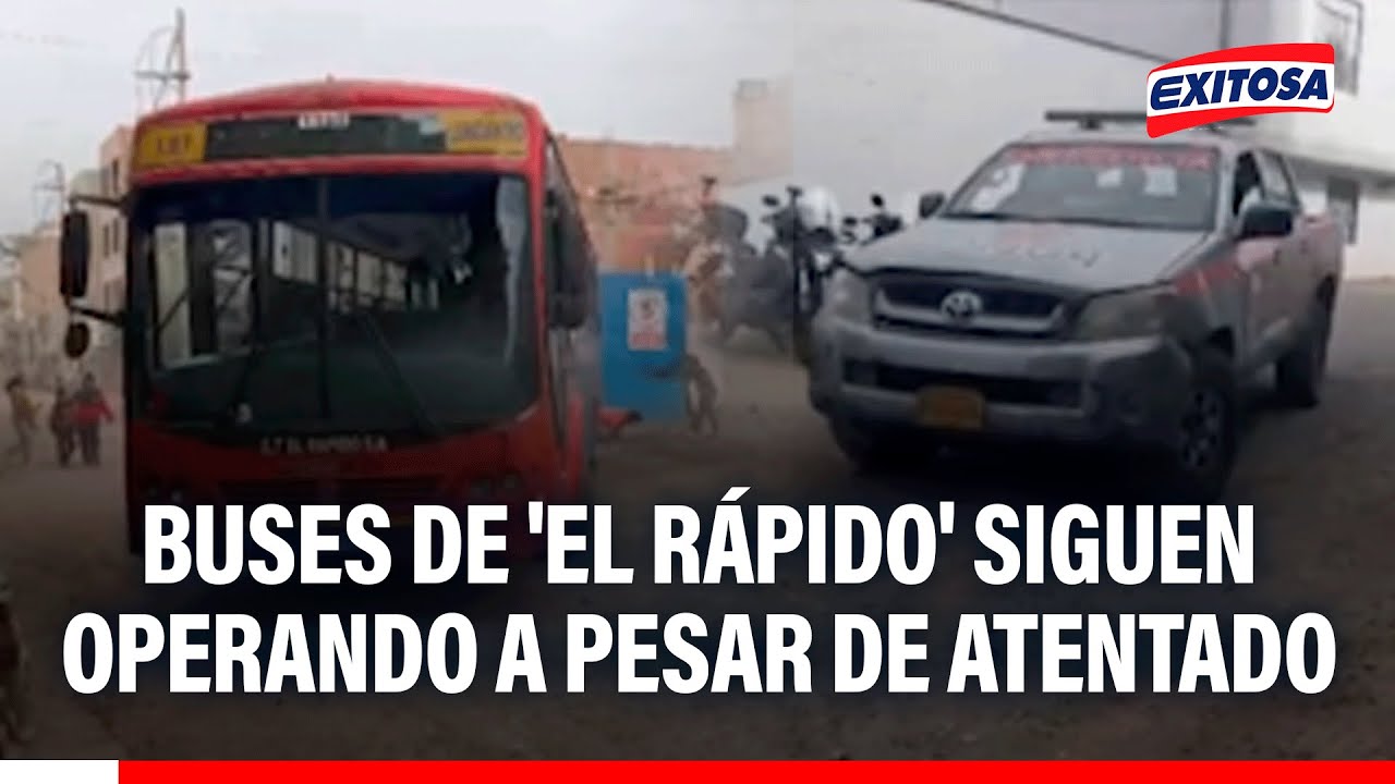 🔴🔵 Buses de 'El Rápido' siguen operando a pesar de atentado en su patio de maniobras