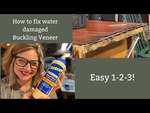 Salvaging Water Damaged Veneer while saving a Cute Art Deco Bedside Table!